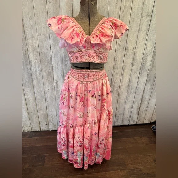 Floral Pink Women's Skirt - Picture 1 of 9